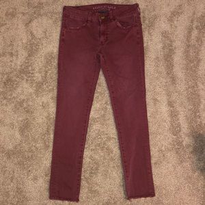 Dark red jegging crop size 2